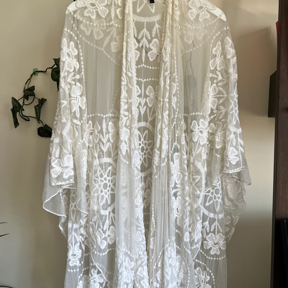 Torrid White Lace Cape